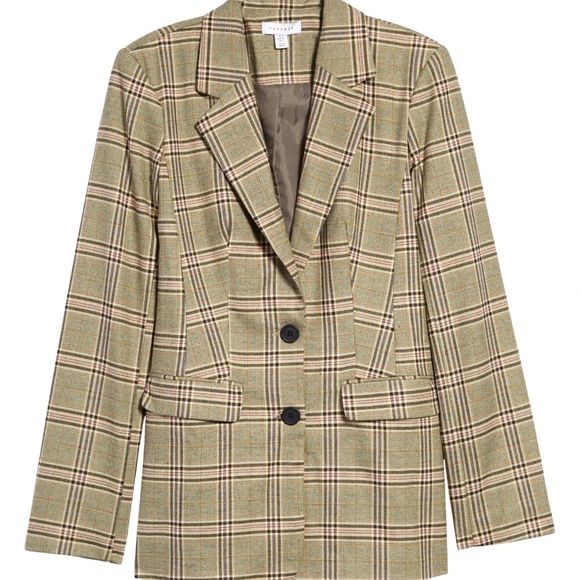 Top Shop Jackets & Blazers - Top Shop Suit jacket Plaid Brown Size 6